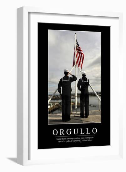 Orgullo. Cita Inspiradora Y Póster Motivacional-null-Framed Photographic Print