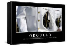 Orgullo. Cita Inspiradora Y Póster Motivacional-null-Framed Stretched Canvas