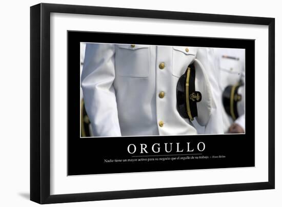 Orgullo. Cita Inspiradora Y Póster Motivacional-null-Framed Premium Photographic Print