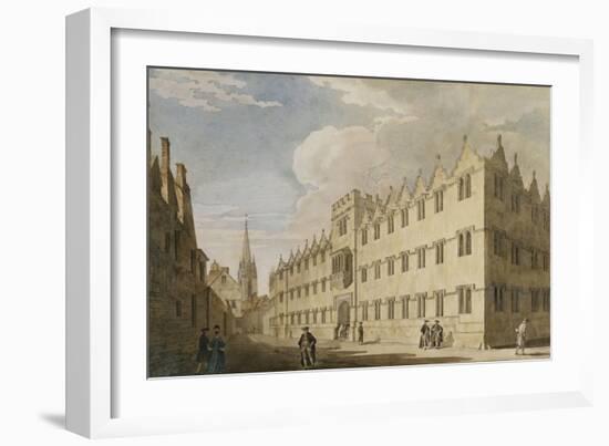 Oriel College, Oxford, with St. Mary's Church in the Distance-Thomas Malton II-Framed Giclee Print