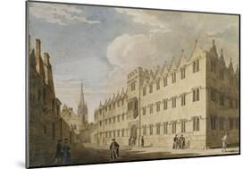 Oriel College, Oxford, with St. Mary's Church in the Distance-Thomas Malton II-Mounted Giclee Print