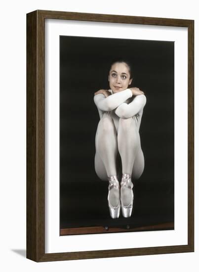 Oriella Dorella Dressed as a Ballet Dancer-Angelo Cozzi-Framed Photographic Print