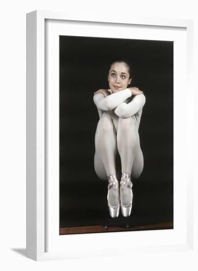 Oriella Dorella Dressed as a Ballet Dancer-Angelo Cozzi-Framed Photographic Print