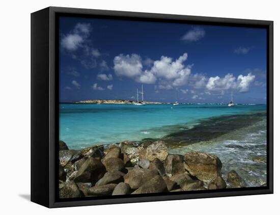 Orient Bay, St. Martin, Caribbean-Greg Johnston-Framed Stretched Canvas