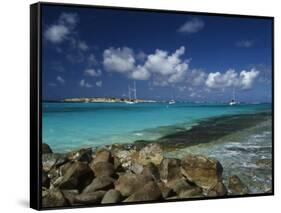 Orient Bay, St. Martin, Caribbean-Greg Johnston-Framed Stretched Canvas