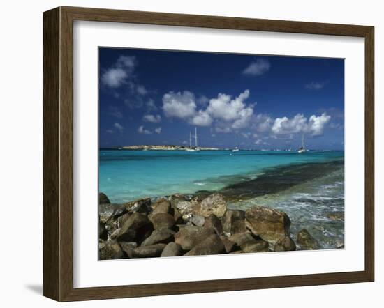 Orient Bay, St. Martin, Caribbean-Greg Johnston-Framed Premium Photographic Print