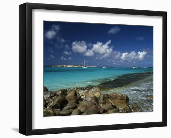 Orient Bay, St. Martin, Caribbean-Greg Johnston-Framed Premium Photographic Print