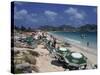 Orient Beach, St. Maarten, Leeward Islands, French West Indies, Caribbean-Mawson Mark-Stretched Canvas