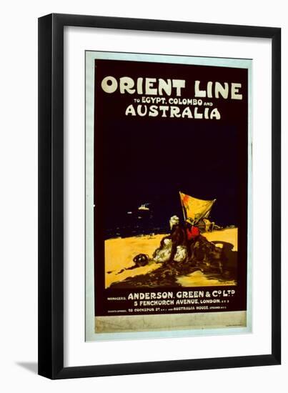 Orient Line Poster, c.1920-English School-Framed Premium Giclee Print