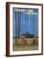 Orient Line to Australia Poster-null-Framed Art Print