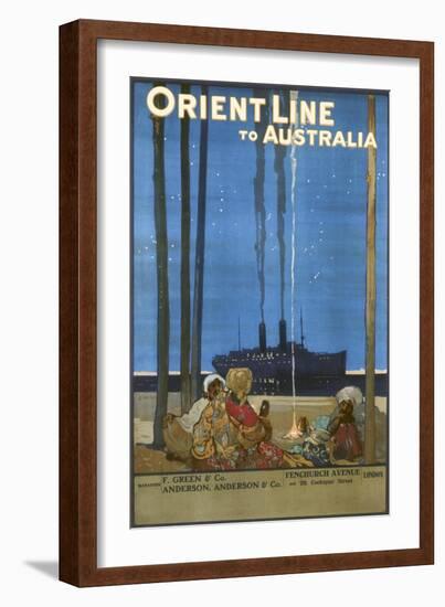 Orient Line to Australia Poster-null-Framed Art Print