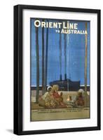 Orient Line to Australia Poster-null-Framed Art Print