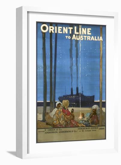 Orient Line to Australia Poster-null-Framed Art Print