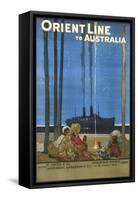 Orient Line to Australia Poster-null-Framed Stretched Canvas