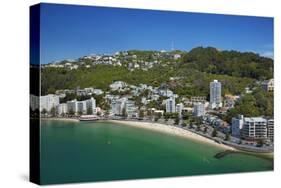 Oriental Bay, and Mt Victoria, Wellington, North Island, New Zealand-David Wall-Stretched Canvas