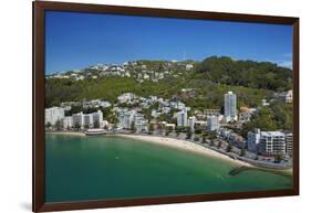 Oriental Bay, and Mt Victoria, Wellington, North Island, New Zealand-David Wall-Framed Photographic Print