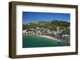 Oriental Bay, and Mt Victoria, Wellington, North Island, New Zealand-David Wall-Framed Photographic Print