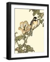 Oriental Bird on Branch I-Vision Studio-Framed Art Print