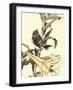 Oriental Bird on Branch II-Vision Studio-Framed Art Print