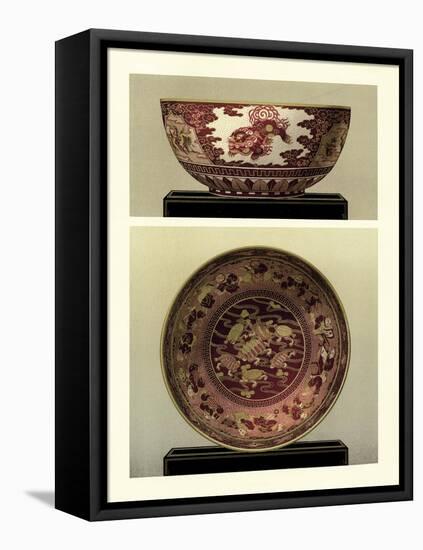 Oriental Bowl and Plate I-George Ashdown Audsley-Framed Stretched Canvas