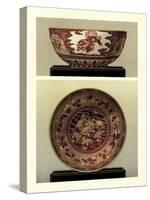 Oriental Bowl and Plate I-George Ashdown Audsley-Stretched Canvas