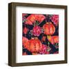 Oriental Chinese New Year Silk-null-Framed Art Print