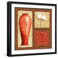 Oriental Collage IV-Delphine Corbin-Framed Art Print