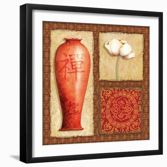 Oriental Collage IV-Delphine Corbin-Framed Art Print