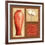 Oriental Collage IV-Delphine Corbin-Framed Art Print