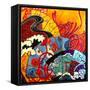 Oriental Fans-Linda Arthurs-Framed Stretched Canvas