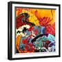 Oriental Fans-Linda Arthurs-Framed Giclee Print