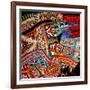 Oriental Fans-Linda Arthurs-Framed Giclee Print