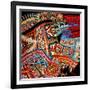 Oriental Fans-Linda Arthurs-Framed Giclee Print