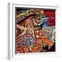 Oriental Fans-Linda Arthurs-Framed Giclee Print