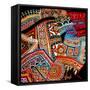 Oriental Fans-Linda Arthurs-Framed Stretched Canvas