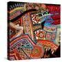 Oriental Fans-Linda Arthurs-Stretched Canvas