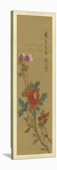 Oriental Floral Scroll I-null-Stretched Canvas