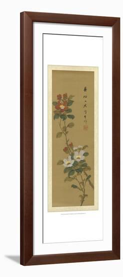 Oriental Floral Scroll V-null-Framed Art Print