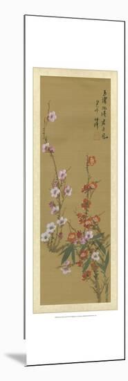 Oriental Floral Scroll VI-null-Mounted Art Print