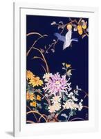 Oriental Flowers and Bird-Haruyo Morita-Framed Art Print