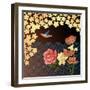 Oriental flowers and bird-Claire Huntley-Framed Giclee Print