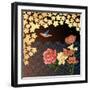 Oriental flowers and bird-Claire Huntley-Framed Giclee Print