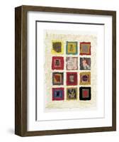 Oriental Fragments-Annabel Hewitt-Framed Art Print