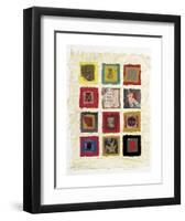 Oriental Fragments-Annabel Hewitt-Framed Art Print