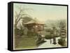 Oriental Garden in Japan-null-Framed Stretched Canvas
