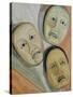 Oriental Masks-Carolyn Hubbard-Ford-Stretched Canvas