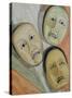 Oriental Masks-Carolyn Hubbard-Ford-Stretched Canvas