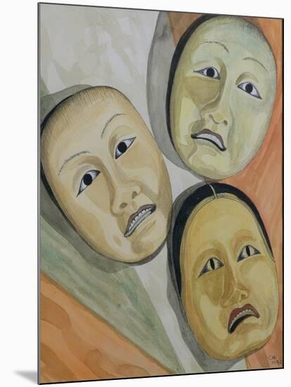 Oriental Masks-Carolyn Hubbard-Ford-Mounted Giclee Print