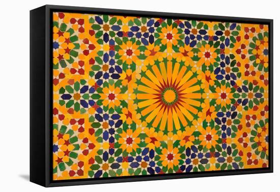 Oriental Mosaic Decoration-p.lange-Framed Stretched Canvas