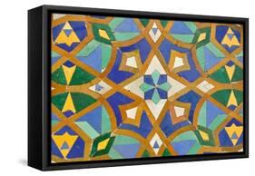 Oriental Mosaic In Casablanca-p.lange-Framed Stretched Canvas